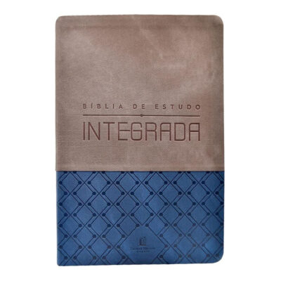 Bíblia De Estudo Integrada Nvi - Couro Soft Azul E Grafite