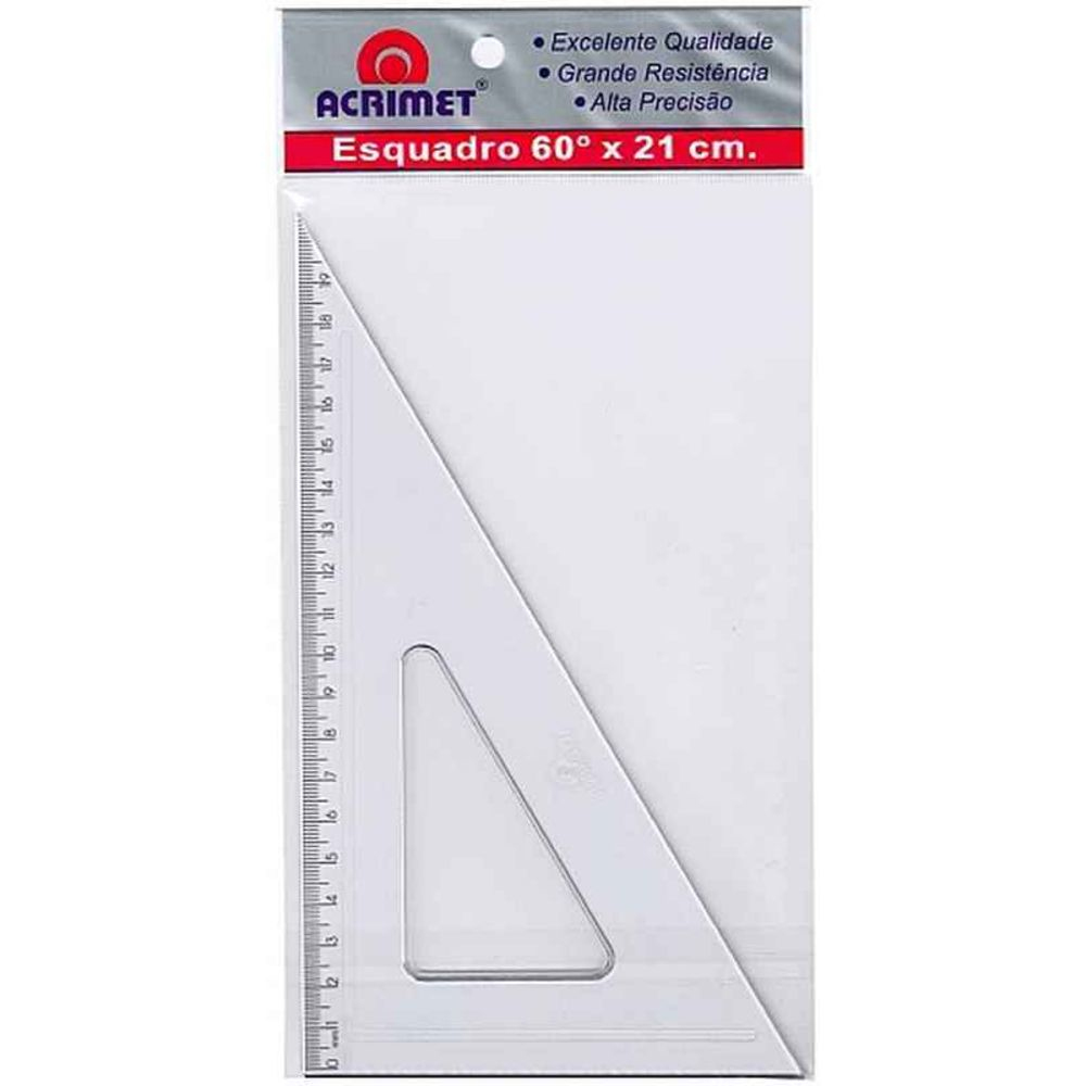 Esquadro 30x60 Graus 21cm Esquadro 30x60 Graus 21cm