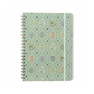 Caderno Espiral Universitário Grande Capa Dura 80 Folhas Pautado - Jardim Verde