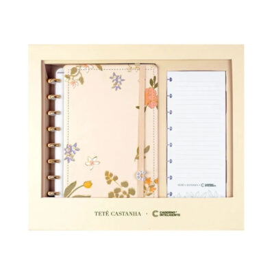 Caderno Inteligente 1/4 A5 Pequeno Espiral Com 80 Folhas + Checklist Cultivo - By Tetê Castanha