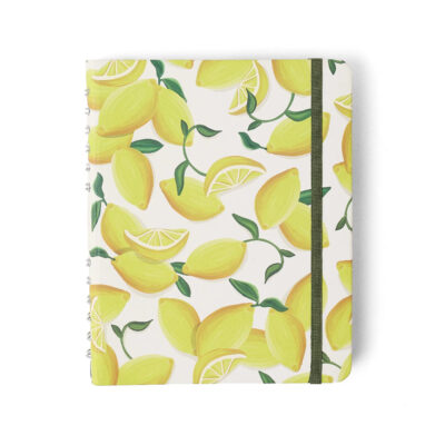 Caderno Organizador Espiral Pautado & Pontado A5 - Frutare - Limão Siciliano
