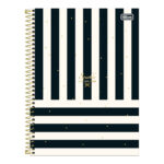 Caderno Espiral Universitário Grande Capa Dura 160 Folhas 10 Matérias Connect West Village - Estampa
