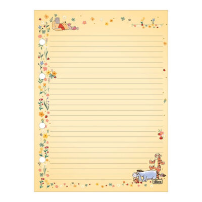 Bloco Refil Tiliflex Fichário Caderno Argolado Colegial 4 Furos 80 Folhas – Pooh