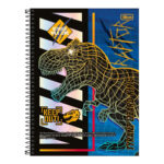 Caderno Espiral Universitário Grande Capa Dura 80 Folhas Connect Raptor - Estampas Sortidas