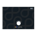 Caderno Espiral Meia Pauta Capa Dura 40 Folhas Pauta Ampliada Neuro - Cores Sortidas