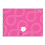 Caderno Espiral Meia Pauta Capa Dura 40 Folhas Pauta Ampliada Neuro - Cores Sortidas