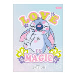 Caderno Brochura Costurado Sem Mola Colegial Médio Capa Dura 160 Folhas Stitch - Estampas Sortidas