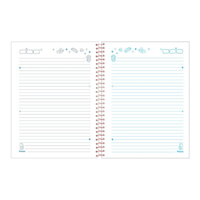 Caderno Espiral Colegial Médio Capa Dura 80 Folhas Fini – Estampas Sortidas