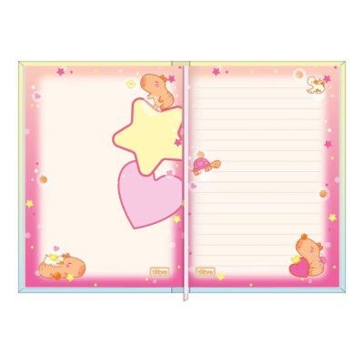 Caderneta 1/8 Costurada Petit Capyclub 96 Folhas – Estampas Sortidas