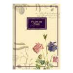 Caderno Brochura Costurado Sem Mola Colegial Médio Capa Dura 160 Folhas Perfumado - Flor De Figo