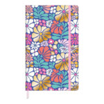 Caderno Sem Pauta Costurado Capa Dura Fitto 80 Folhas Trend Floral - Estampas Sortidas