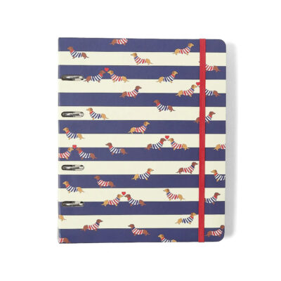 Fichário Caderno Argolado Criativo Pautado - Praia - Cachorros