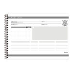 Caderno De Desenho/Cartografia Espiral 80 Folhas Corinthians - Estampas Sortidas