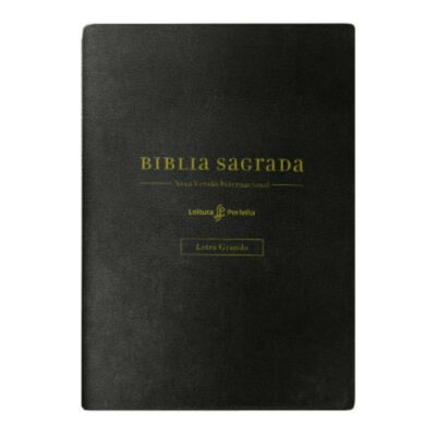 Bíblia Nvi Com Espaço Para Anotações, Letra Grande, Capa Luxo Preta, Leitura Perfeita