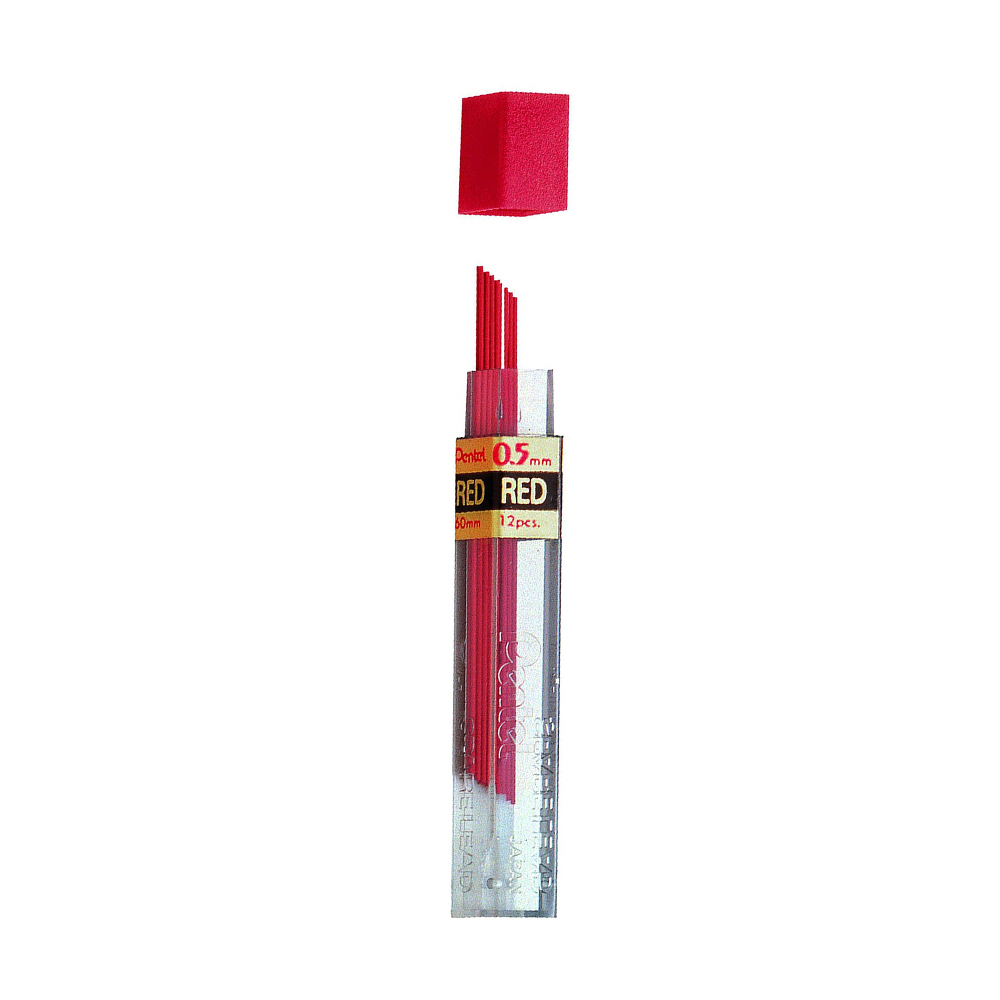 Grafite 0.5mm Pentel Com 12 Unidades - Vermelho Grafite 0.5mm Pentel Com 12 Unidades - Vermelho