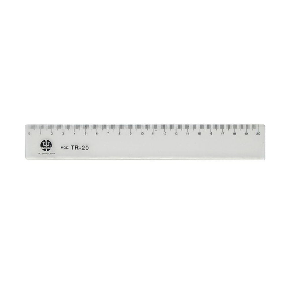 RÉgua Pvc Transparente - 20 Cm RÉgua Pvc Transparente - 20 Cm