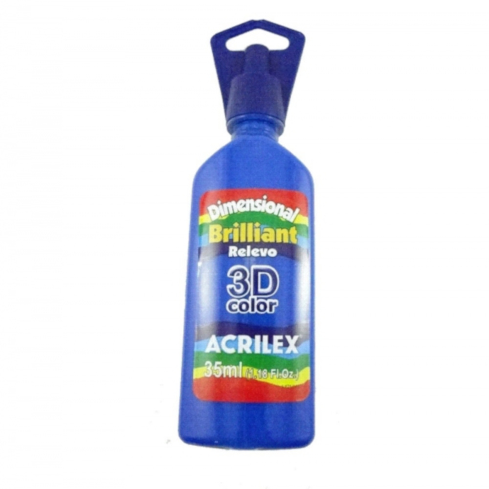 Tinta Relevo Dimensional Brilhante - Azul Turqueza Tinta Relevo Dimensional Brilhante - Azul Turqueza