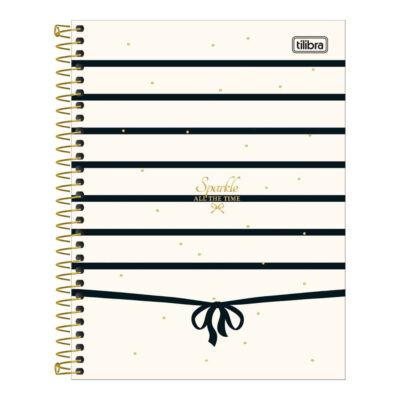Caderno Espiral Colegial Médio Capa Dura 160 Folhas 10 Matérias West Village - Estampas Sortidas