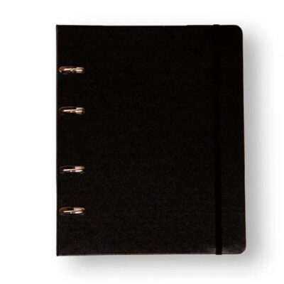 Fichário Caderno Argolado Criativo Com 4 Argolas Classico - Preto