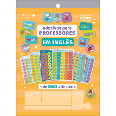 Bloco De Adesivos Decorados Com 12 folhas Para Professores - Em Inglês Bloco De Adesivos Decorados Com 12 folhas Para Professores - Em Inglês