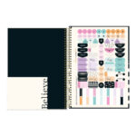 Caderno Espiral Universitário Grande Capa Dura 160 Folhas 10 Matérias Connect West Village - Estampa