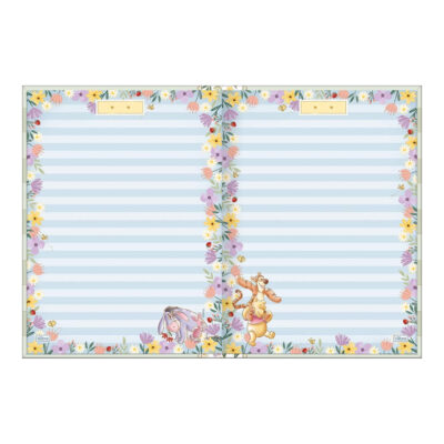 Caderno Brochura Costurado Sem Mola Colegial Médio Capa Dura 80 Folhas Pooh – Estampas Sortidas