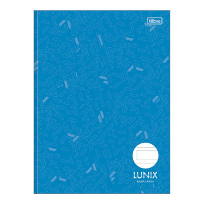 Caderno Caligrafia Brochura Costurado Sem Mola Capa Dura Pauta Larga 80 Folhas Lunix - Cores Sortida