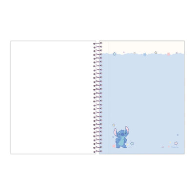 Caderno Colegial Papel De Carta Capa Dura 80 Folhas Stitch – Estampas Sortidas
