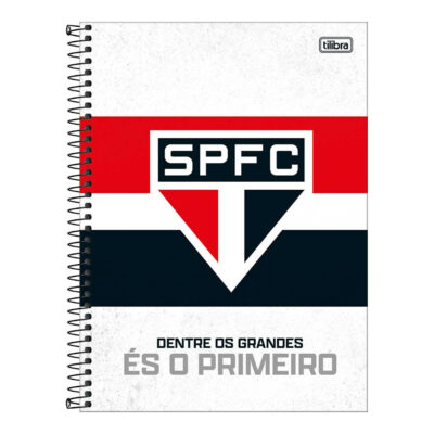 Caderno Espiral Universitário Grande Capa Dura 160 Folhas 10 Matérias São Paulo - Estampas Sortidas