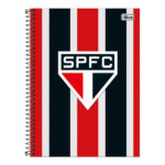 Caderno Espiral Universitário Grande Capa Dura 160 Folhas 10 Matérias São Paulo - Estampas Sortidas