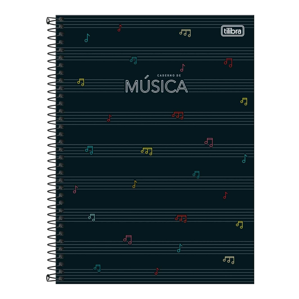 Caderno Espiral Universitário Grande Capa Dura 80 Folhas Música - Estampas Sortidas Caderno Espiral Universitário Grande Capa Dura 80 Folhas Música - Estampas Sortidas