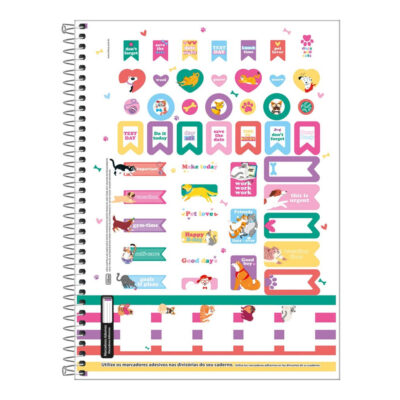 Caderno Espiral Universitário Grande Capa Dura 80 Folhas Hug Me – Estampas Sortidas