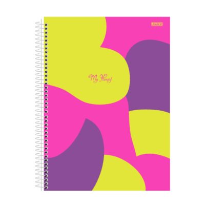 Caderno Espiral Universitário Grande Capa Dura 80 Folhas My Honey - Estampas Sortidas
