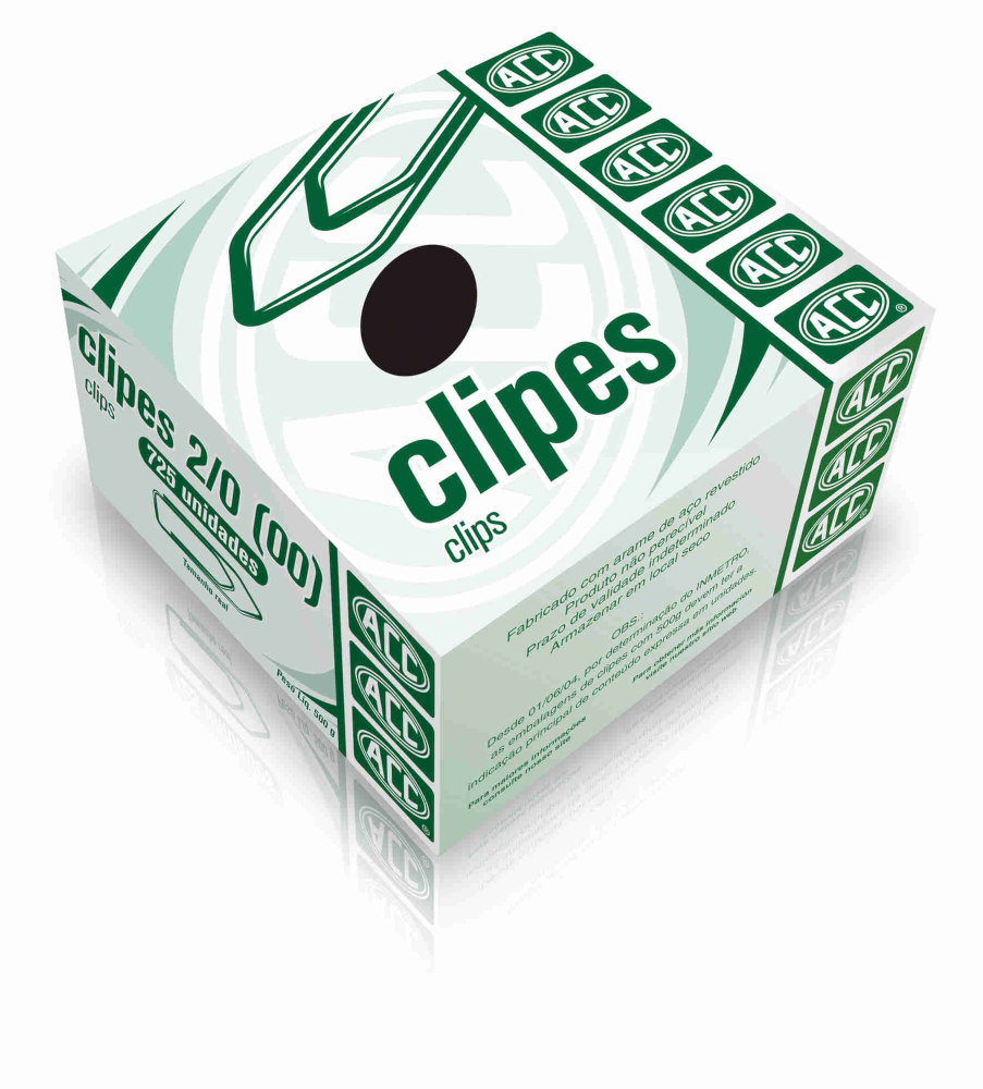 Clips N° 2/0 500grs - Com 725 Unidades Clips N° 2/0 500grs - Com 725 Unidades
