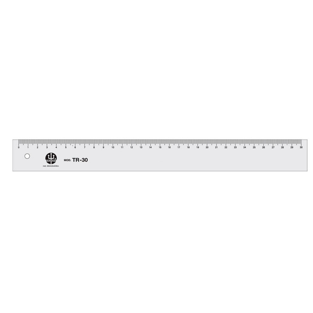 RÉgua Pvc Transparente - 30 Cm RÉgua Pvc Transparente - 30 Cm