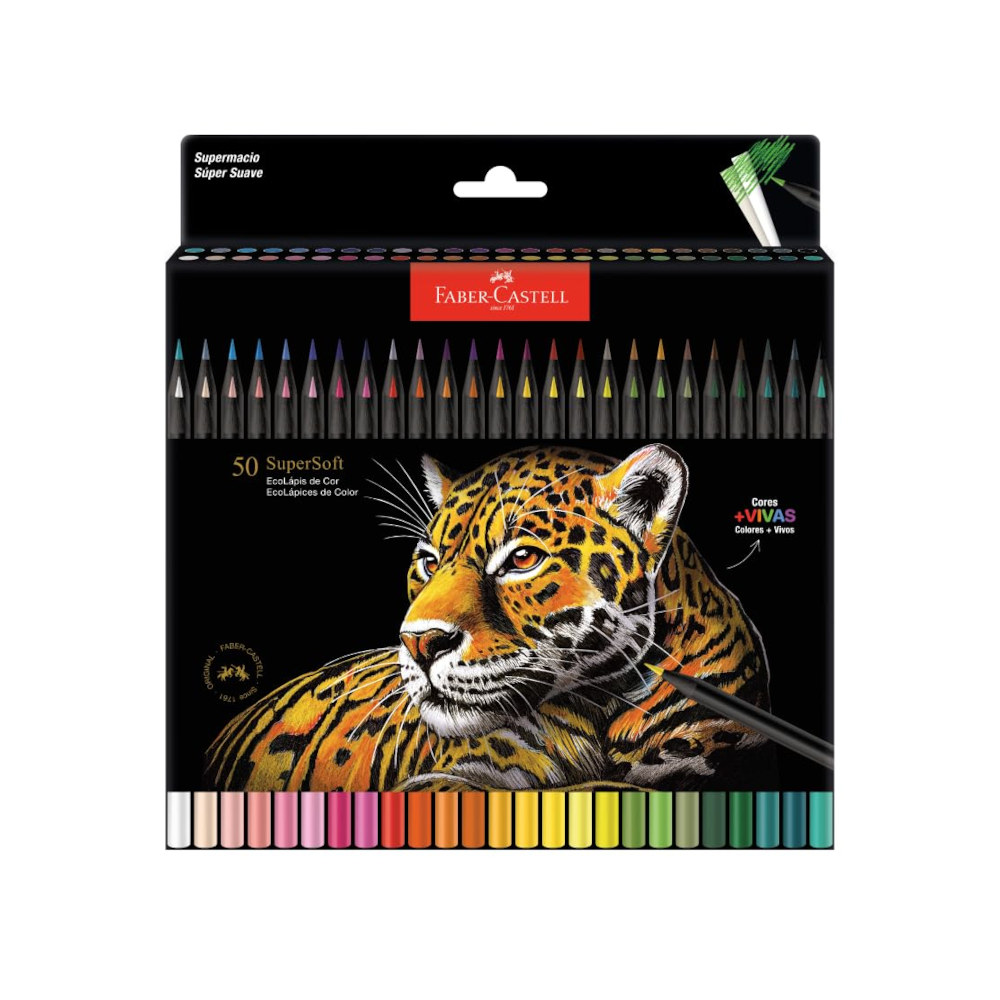 Lápis De Cor Ecolápis Supersoft - com 50 Cores Lápis De Cor Ecolápis Supersoft - com 50 Cores