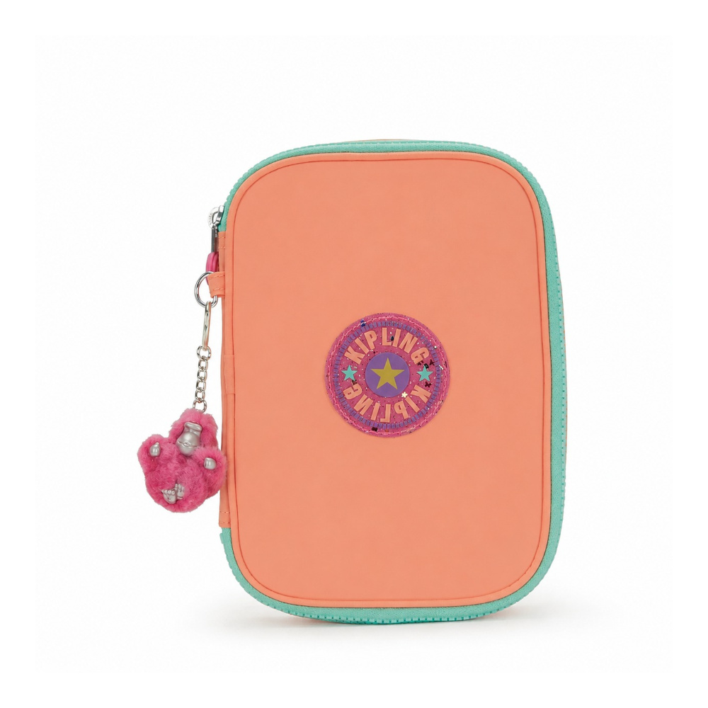 Estojo Box Kipling 100 Pens - Pink Orange C Estojo Box Kipling 100 Pens - Pink Orange C