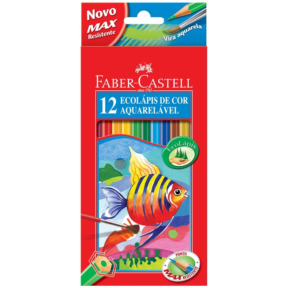 LÁpis Aquarela Com 12 Cores LÁpis Aquarela Com 12 Cores