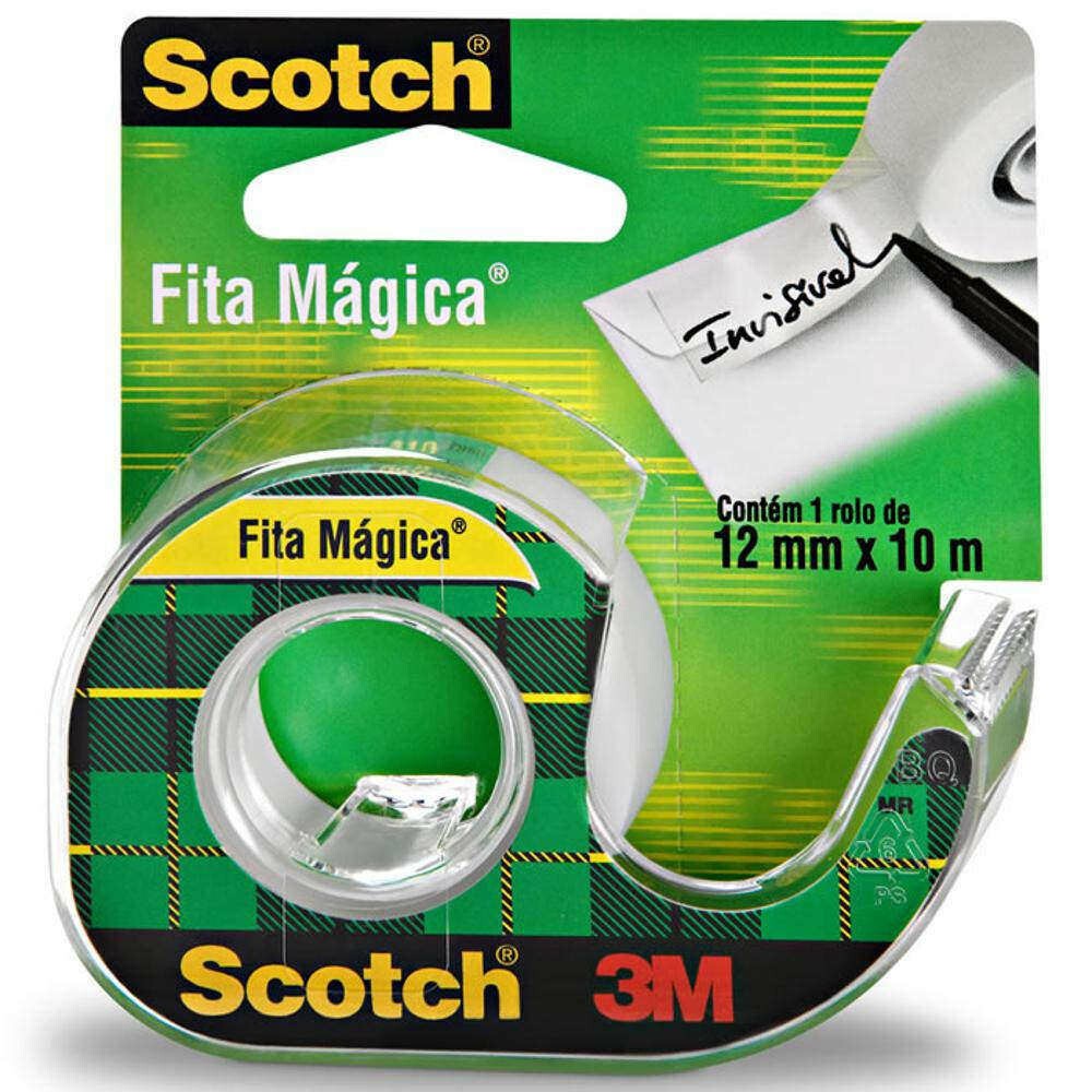 Fita Adesiva MÁgica Scoth Com Aparelho 12mmx10m Fita Adesiva MÁgica Scoth Com Aparelho 12mmx10m