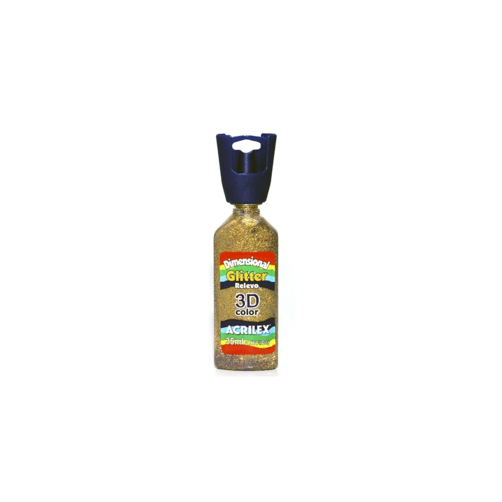 Tinta Dimensional Glitter 35ml - Ouro Tinta Dimensional Glitter 35ml - Ouro