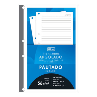 Bloco Refil 1/4 4 Furos Pautado 96 Folhas - Académie Bloco Refil 1/4 4 Furos Pautado 96 Folhas - Académie