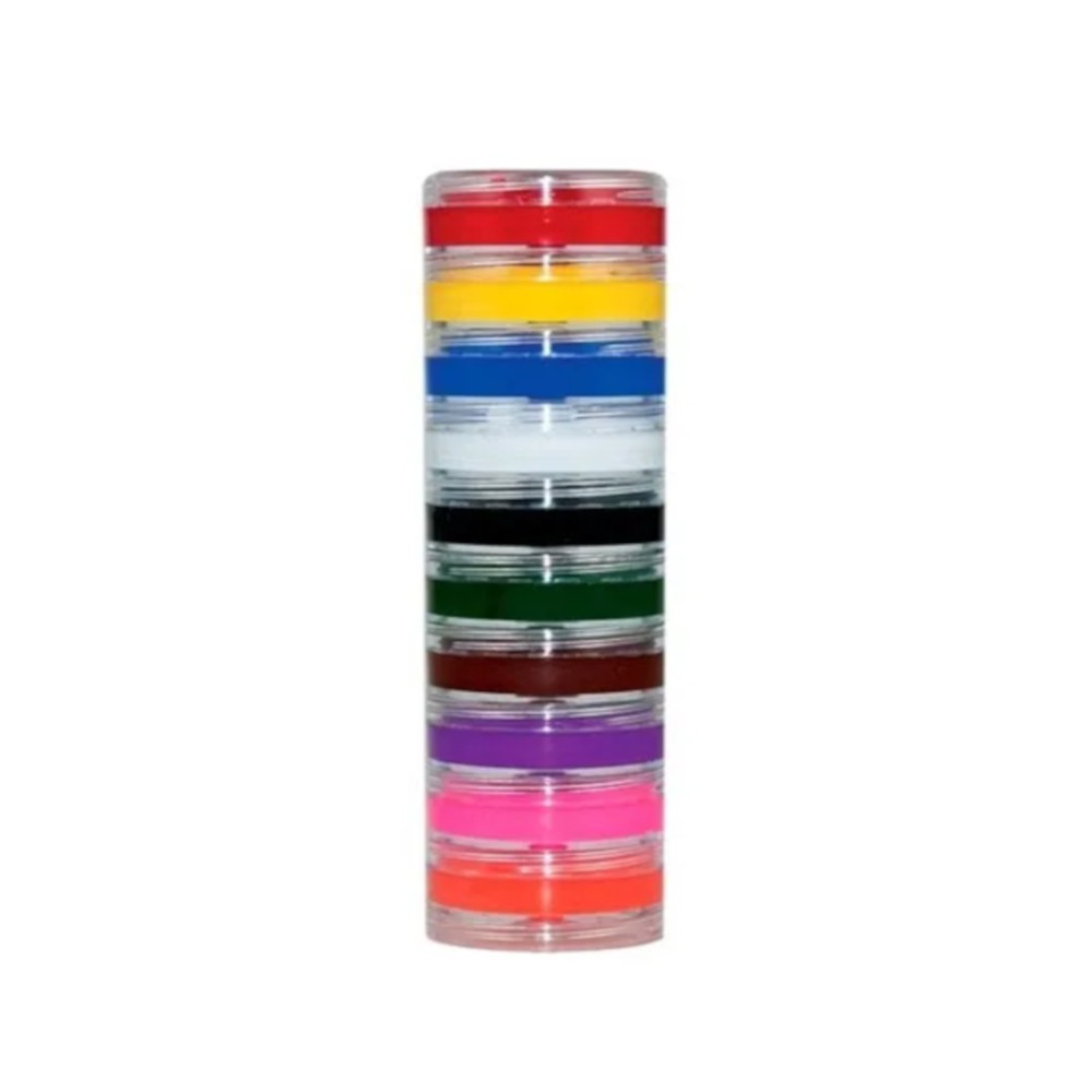Pintura Facial Pintakara - Com 10 Cores Glitter Pintura Facial Pintakara - Com 10 Cores Glitter