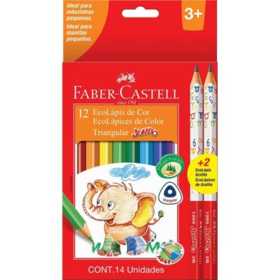 LÁpis De Cor EcolÁpis Jumbo Triangular Com 14 Unidades - 12 Cores + 2 LÁpis Grafite LÁpis De Cor EcolÁpis Jumbo Triangular Com 14 Unidades - 12 Cores + 2 LÁpis Grafite