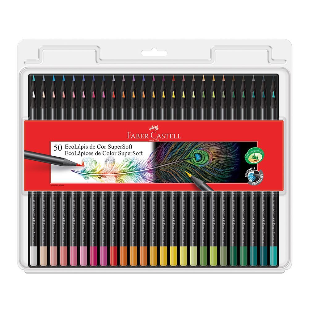 LÁpis De Cor EcolÁpis Com 50 Cores Supersoft LÁpis De Cor EcolÁpis Com 50 Cores Supersoft
