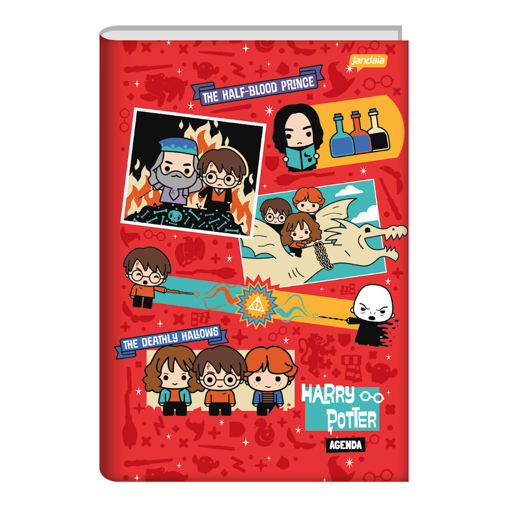 Caderno Brochura Costurado Sem Mola Universitário Grande Capa Dura 96 Folhas Harry Potter - Estampas Caderno Brochura Costurado Sem Mola Universitário Grande Capa Dura 96 Folhas Harry Potter - Estampas