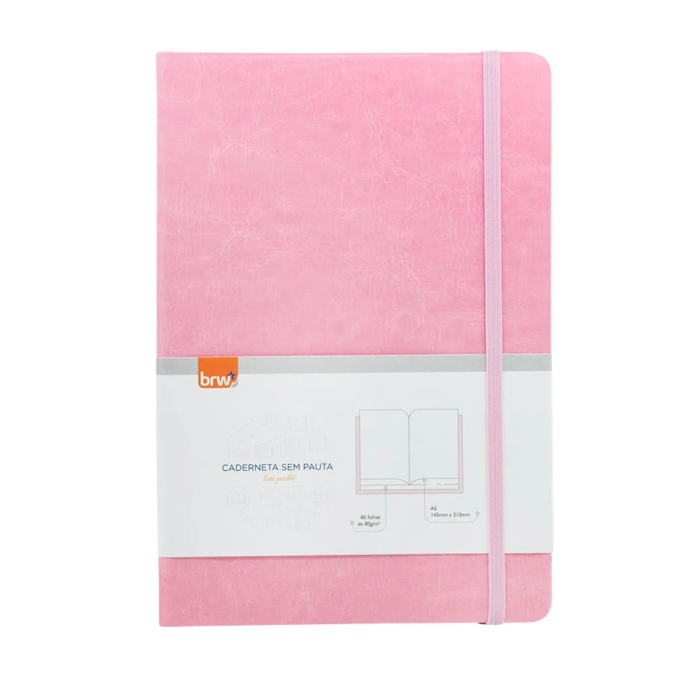Caderneta Com Pauta 80 Folhas - Rosa Pastel Caderneta Com Pauta 80 Folhas - Rosa Pastel