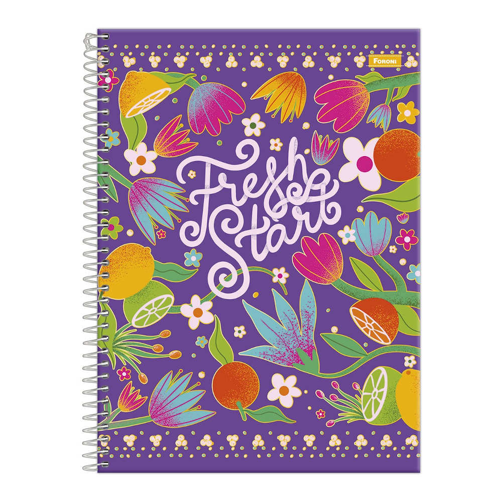 Caderno 1/4 Pequeno Espiral Capa Dura 80 Folhas Lush - Estampas Sortidas Caderno 1/4 Pequeno Espiral Capa Dura 80 Folhas Lush - Estampas Sortidas