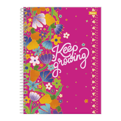 Caderno 1/4 Pequeno Espiral Capa Dura 80 Folhas Lush – Estampas Sortidas