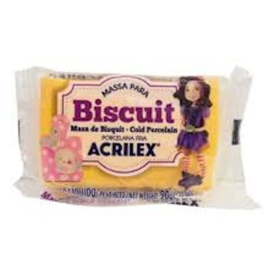 Massa Para Biscuit 90g - Amarelo Ouro Massa Para Biscuit 90g - Amarelo Ouro