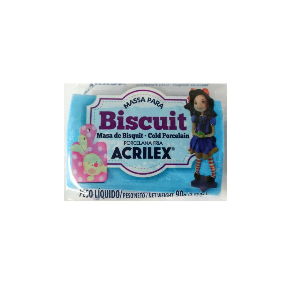 Massa Para Biscuit 90g - Azul Celeste Massa Para Biscuit 90g - Azul Celeste